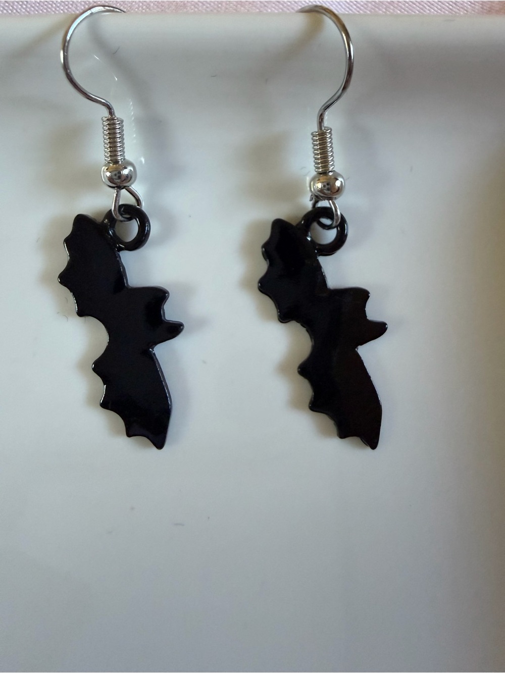 Black Bat Dangle Earrings